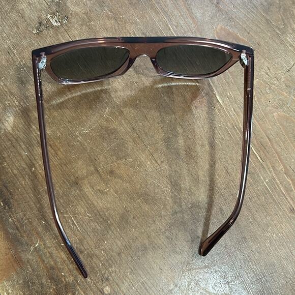 DIFF Stevie 55mm Gradient Flat Top Sunglasses Cafe Ole w/Tortiose Sea green lens - Picture 6 of 6